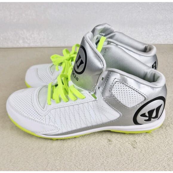 Warrior Vex 3.0 White & Yellow Lacrosse Cleats Boys Size 5.5 - New WJVEX3WT - Picture 3 of 8